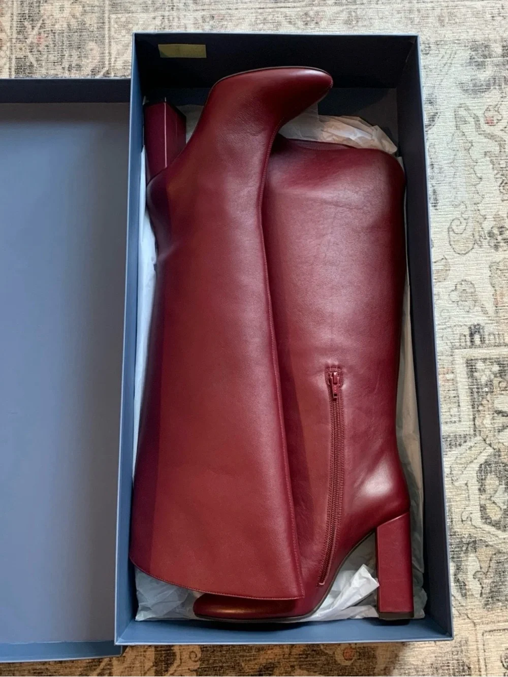 Sezane amandine boots in burgundy - Picture 4 of 9